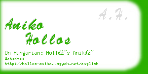 aniko hollos business card